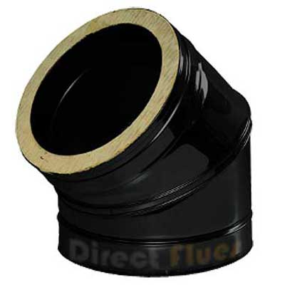 twin wall insulated flue black