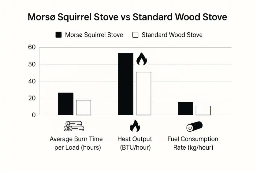 Morso Squirrel vs Standard Boat Stove Performance