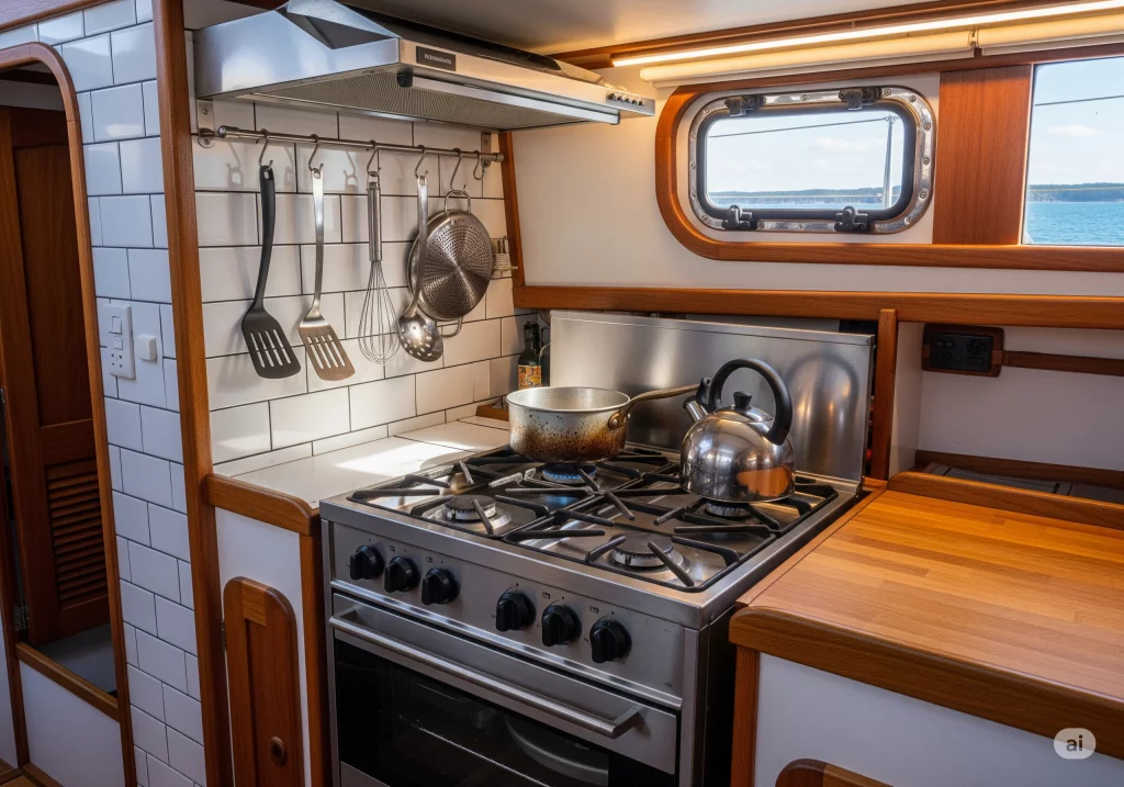 Boat LPG Gas Installations - Galley