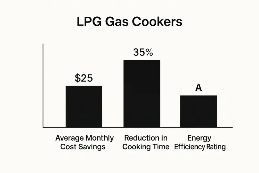 LPG Gas Cooker Efficiency Infograph
