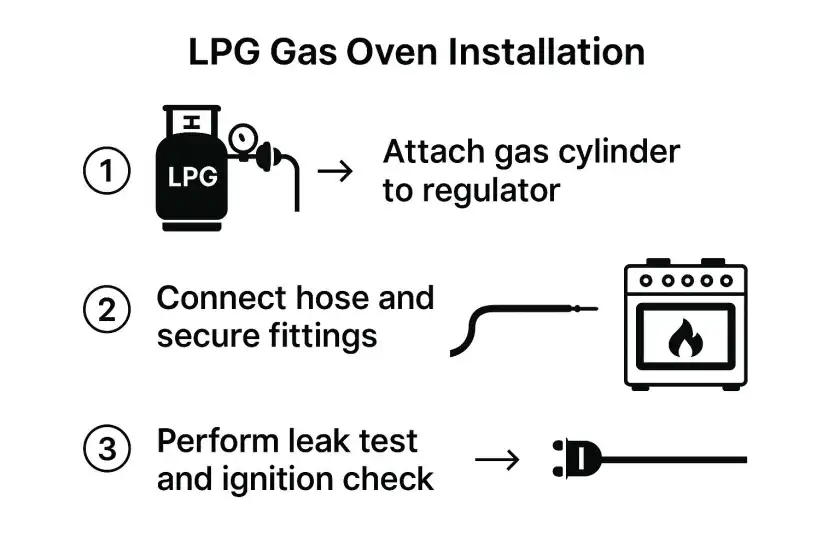 Safe LPG Gas Appliance Connection Infographic