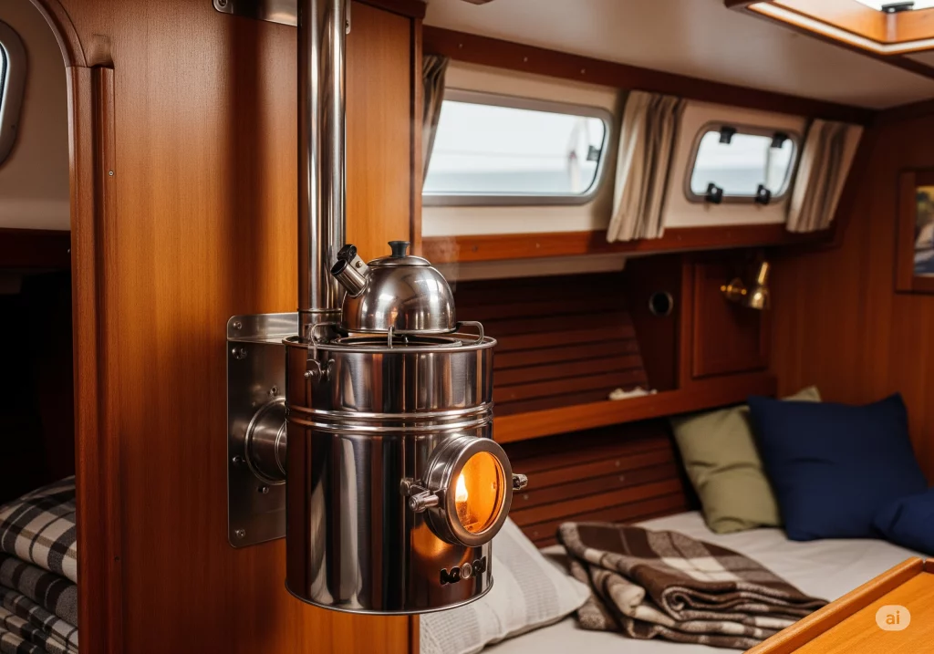 Stainless Steel Bulkhead Mounted Diesel Stoves for Narrowboats