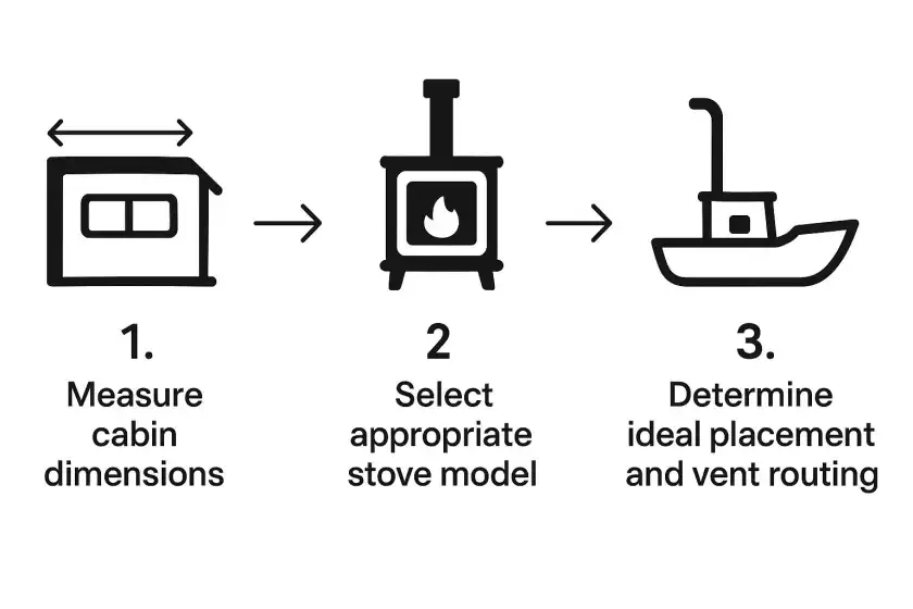 Wood Stove on a Boat Infographic