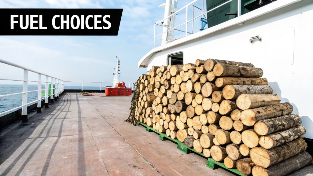 Fire Wood Stored On Deck