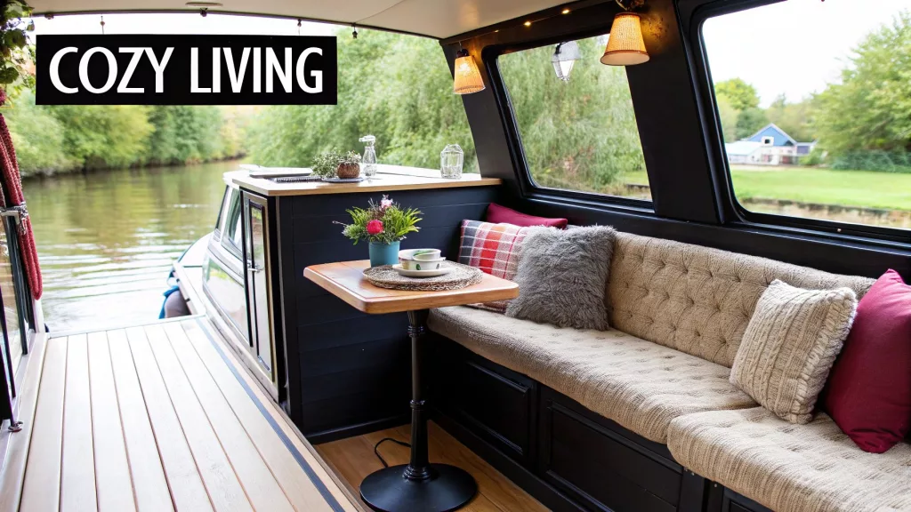 Narrowboat Cozy Living