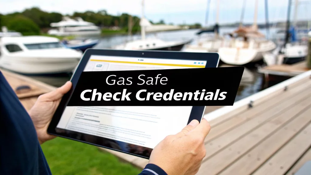 Checking a boat gas engineers credentials online