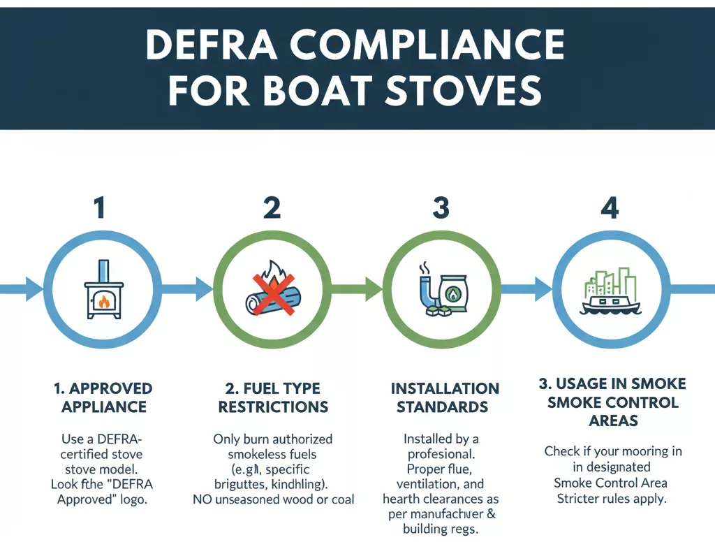 Wood Stoves for Boats DEFRA Compliance Infographic